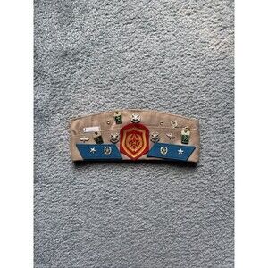 Vintage Russian Soviet Union USSR Military Pilotka Hat 14 Pins 4 Patches Cap